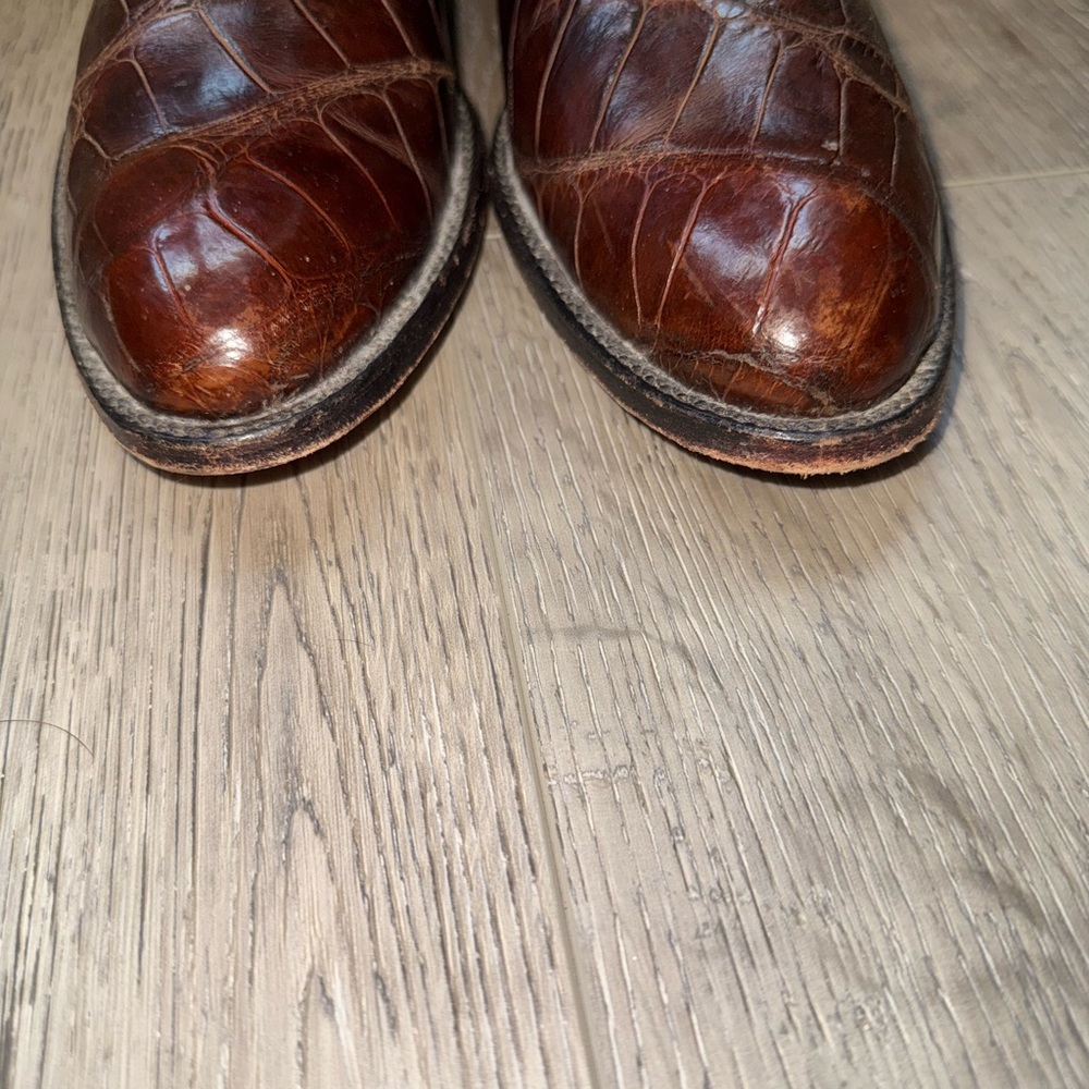 Dan Post Two-Tone Leather Cowboy Boots - Picture 8 of 12